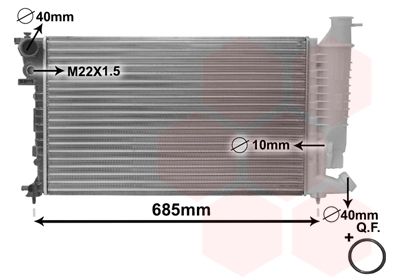 VAN WEZEL radiatorius, variklio aušinimas 09002108